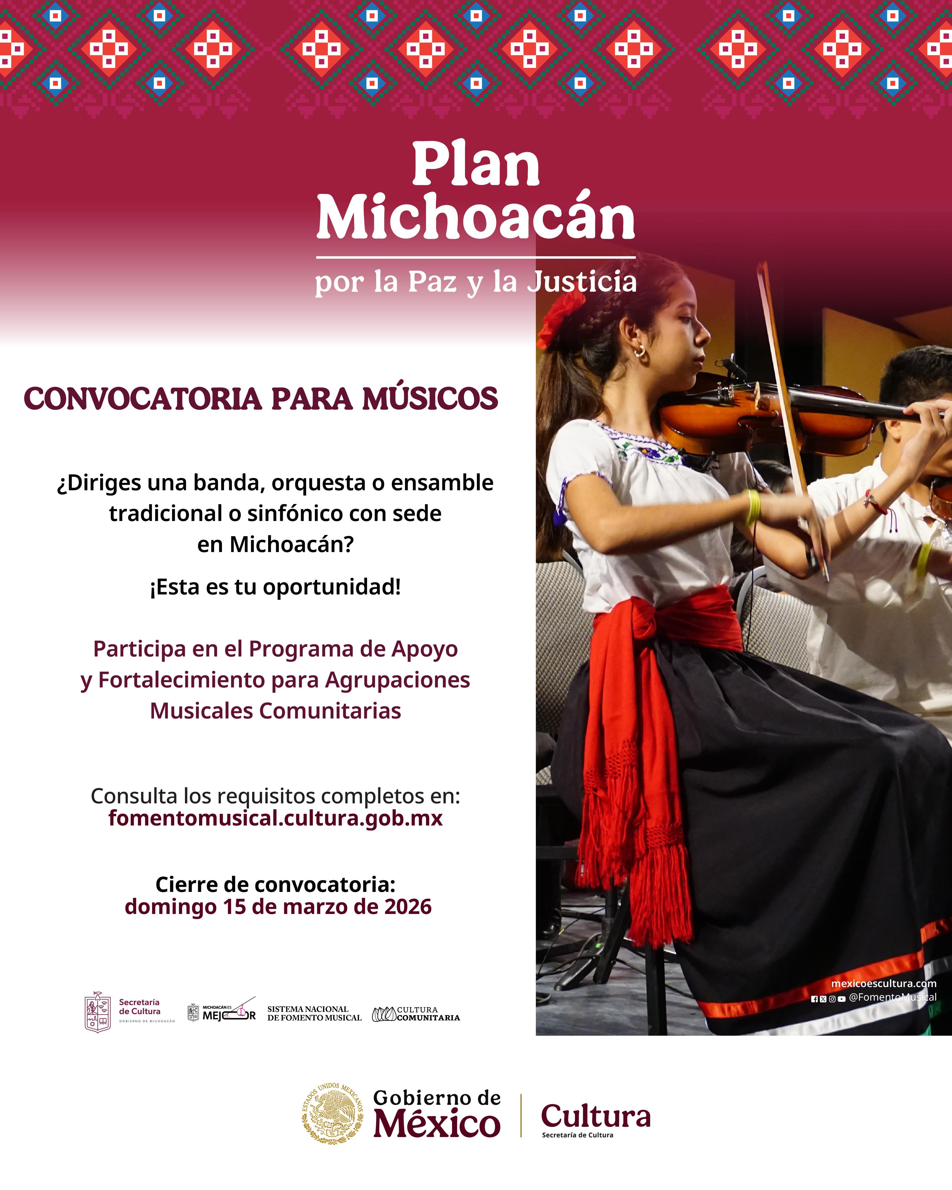 Imagen de Programa de Apoyo y Fortalecimiento para las Agrupaciones Musicales Comunitarias de Michoacán